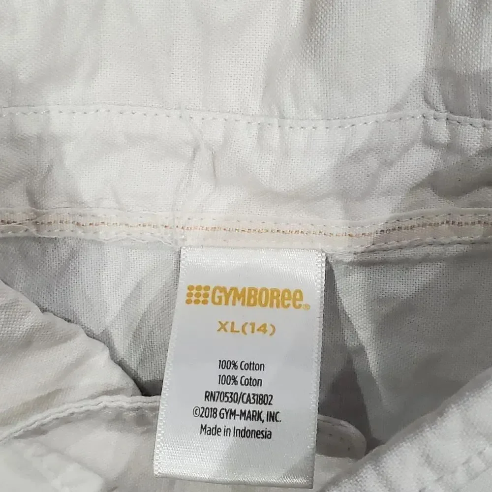 Girls Gymboree Button Down Shirt Size 14 White Kids Button-Down Tee